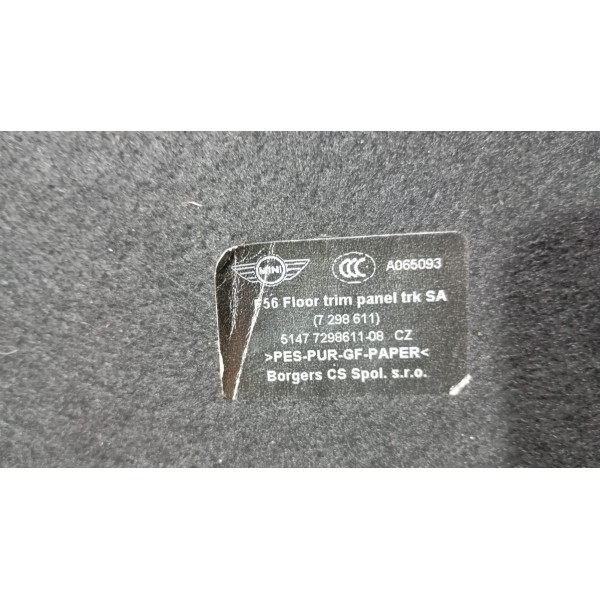 Tampão Estepe Assoalho Porta Malas Mini Cooper S 14 A 18